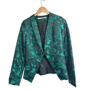 Gibson Green/Black Sateen Blazer Size‎ XS